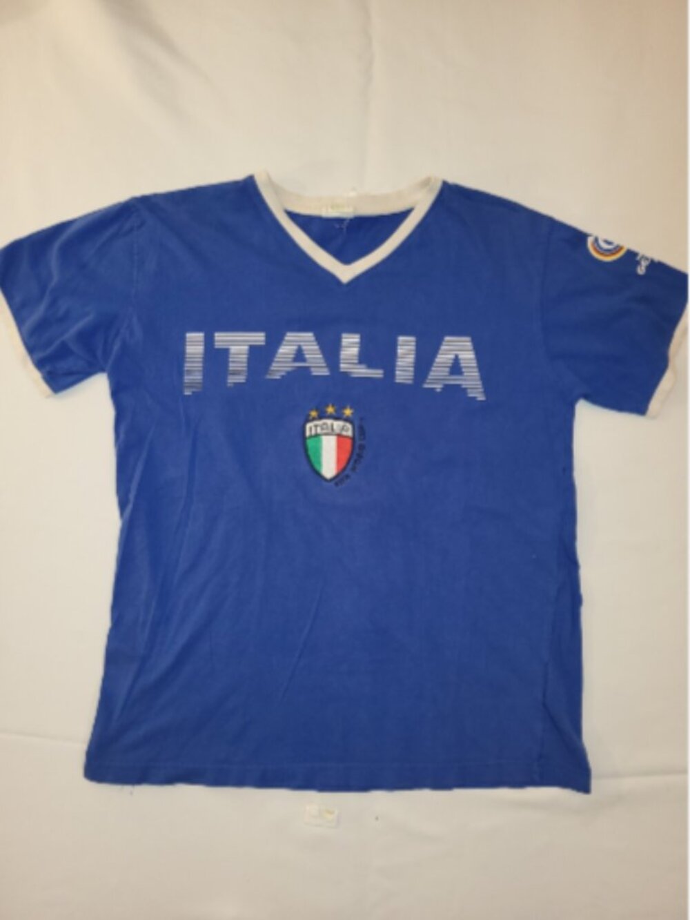 Vintage 2006 FIFA World Cup Italy Soccer Ringer T-Shirt Blue Men’s XXL Italia Gr